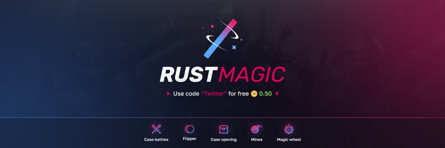 The picture rustmagic.com shows when its homepage is shared
